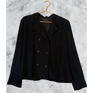 Karen Kane Black Double Breasted Blazer Jacket Women's Size 8 Made in USA